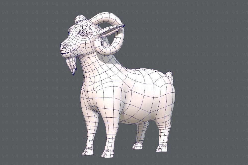Sheep V01 Low-poly 3D model_16