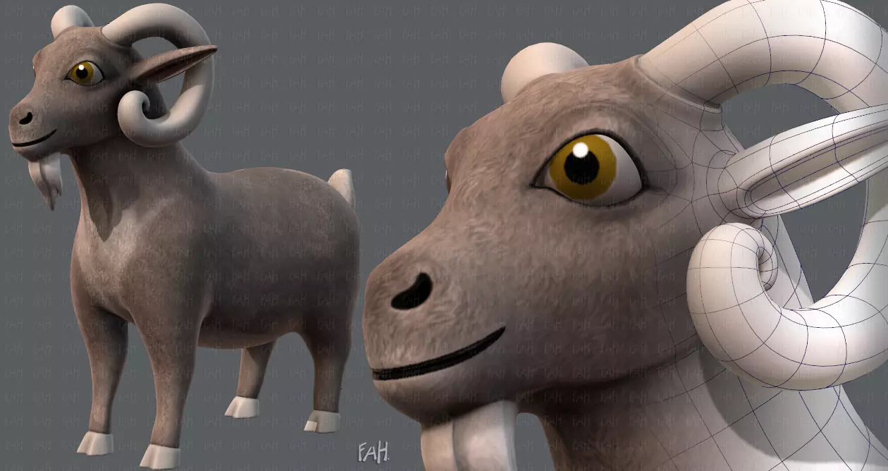 Sheep V01 Low-poly 3D model_0