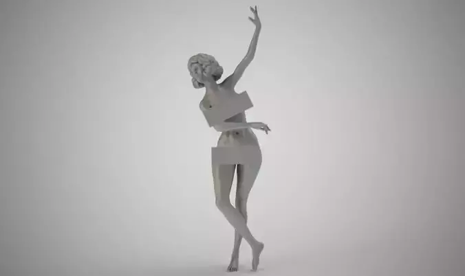 Elegant woman dancing