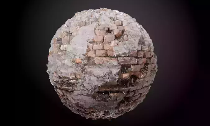 Brick Wall Concrete Sloppy Seamless PBR Texture Texture