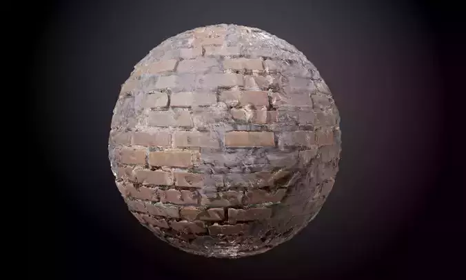 Brick Wall Concrete Damaged Seamless PBR Texture Texture