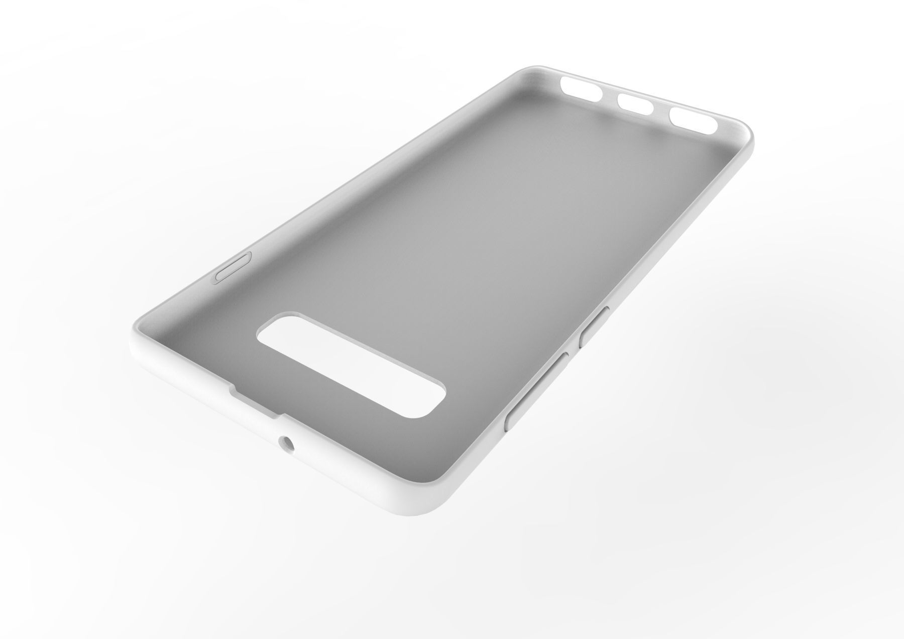 Samsung Galaxy S10 Plus Rubber  White case 3D print model_3
