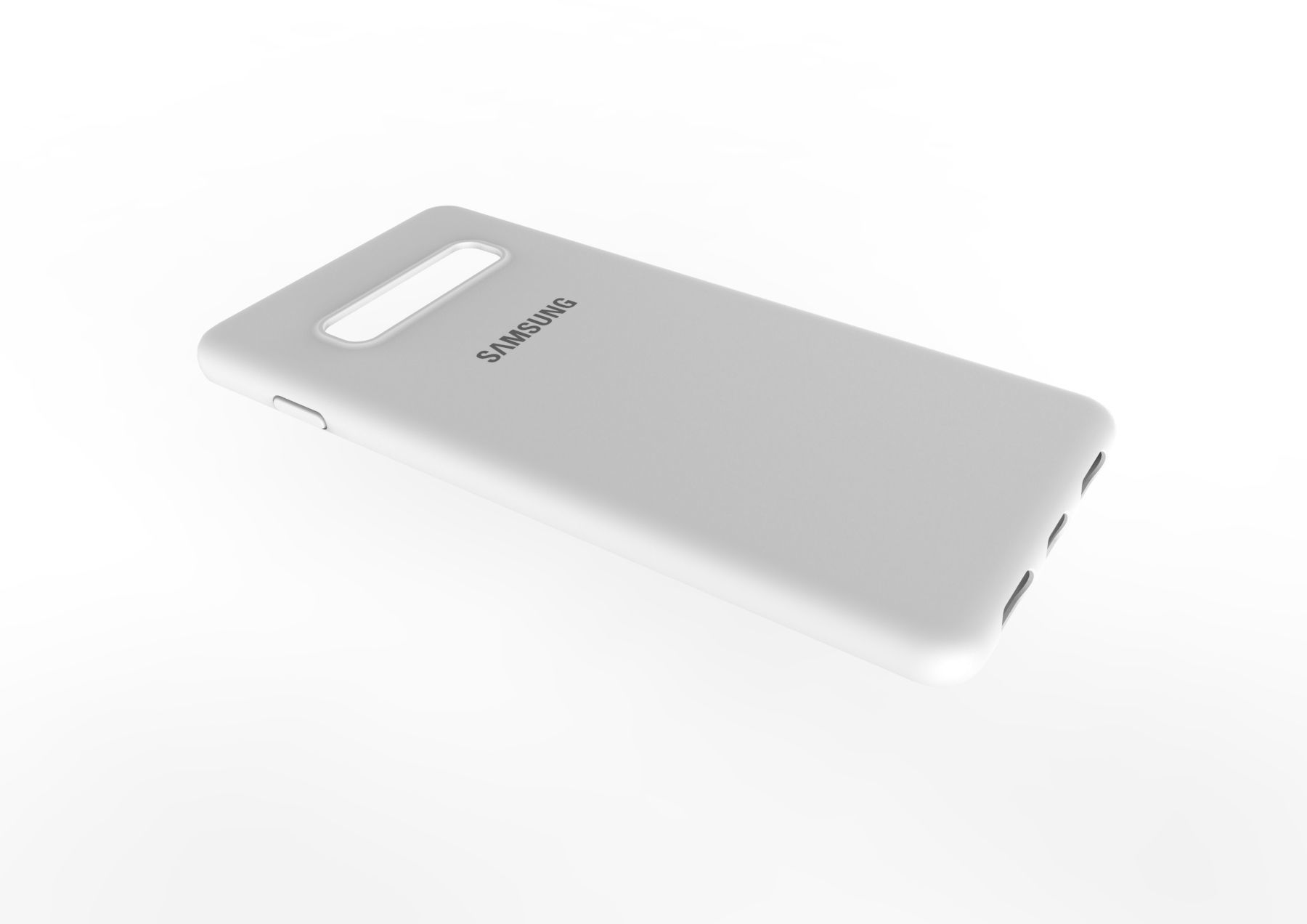 Samsung Galaxy S10 Plus Rubber  White case 3D print model_1