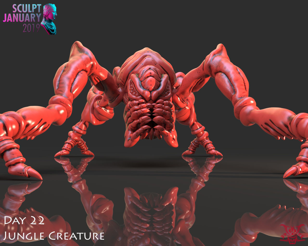 Space Insect Creature Timelapse and Model 3D print model_8