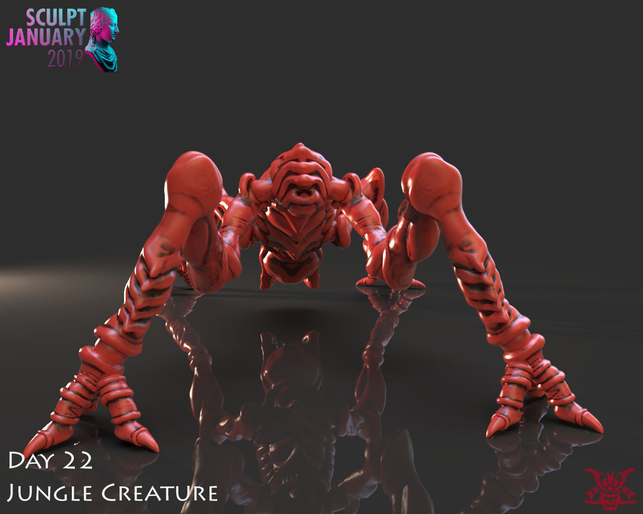 Space Insect Creature Timelapse and Model 3D print model_3