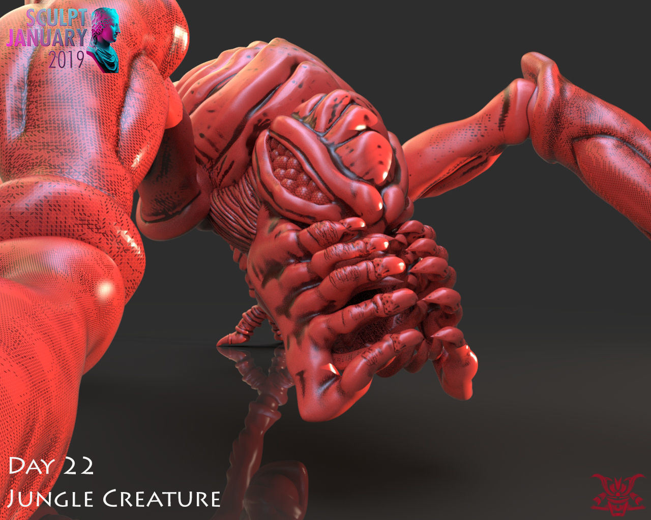 Space Insect Creature Timelapse and Model 3D print model_14