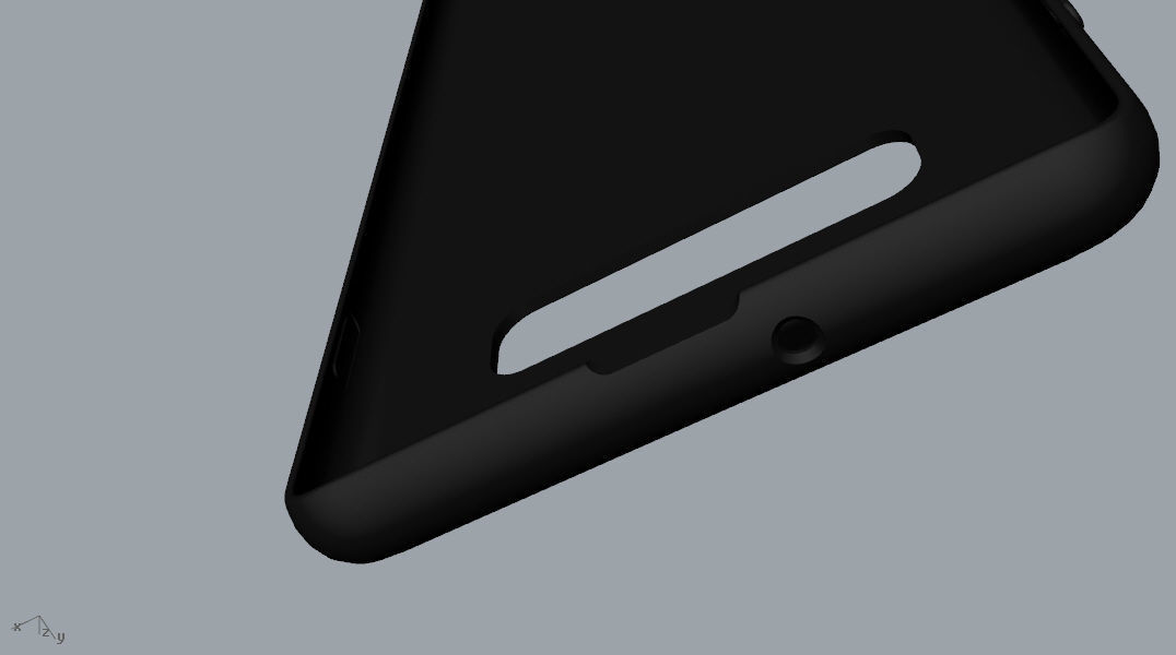 Samsung Galaxy S10 Plus Rubber black case 3D model_10