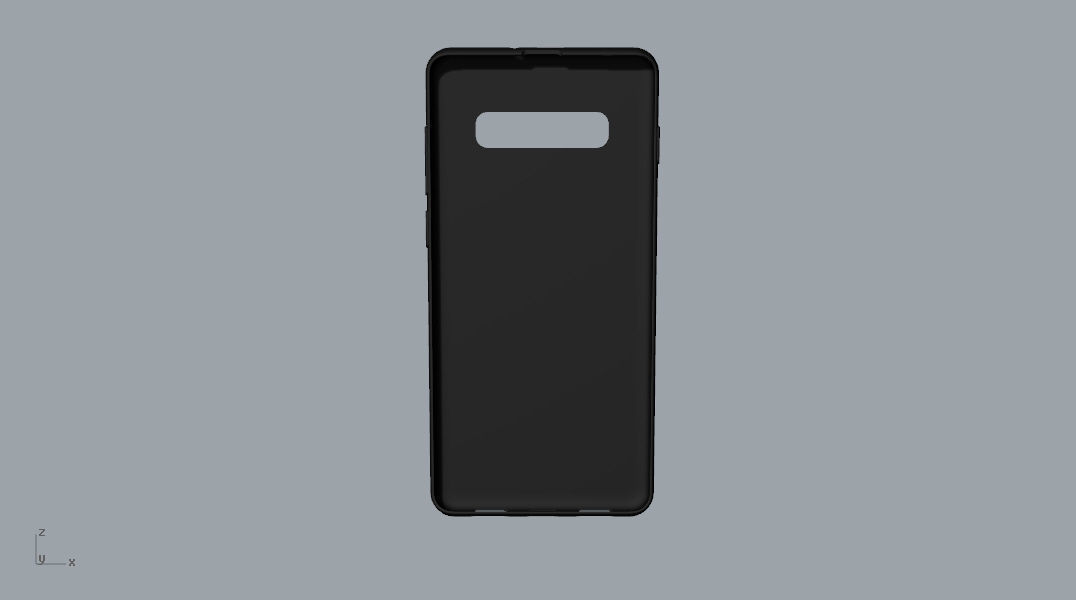 Samsung Galaxy S10 Plus Rubber black case 3D model_32