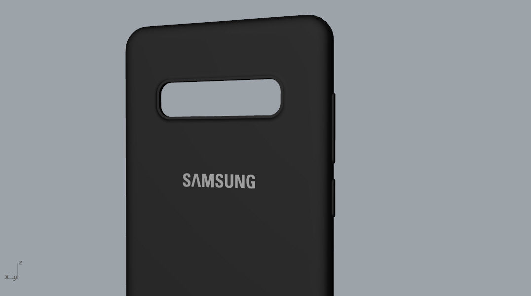 Samsung Galaxy S10 Plus Rubber black case 3D model_5