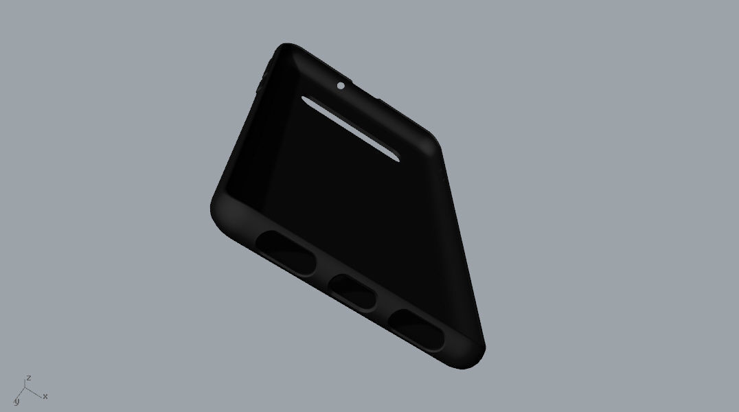 Samsung Galaxy S10 Plus Rubber black case 3D model_6