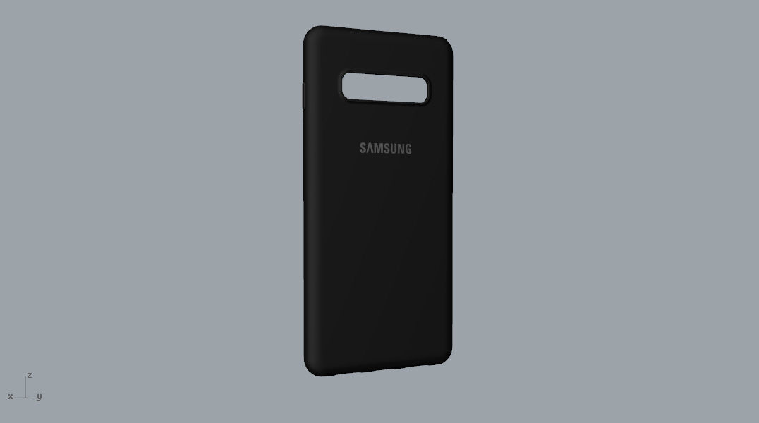 Samsung Galaxy S10 Plus Rubber black case 3D model_27