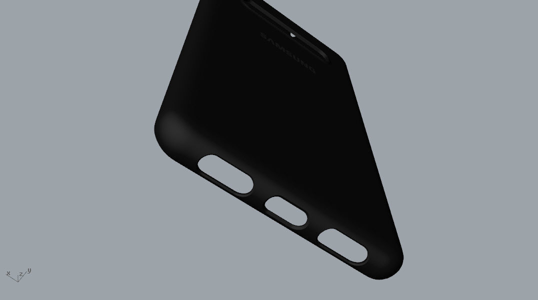 Samsung Galaxy S10 Plus Rubber black case 3D model_8