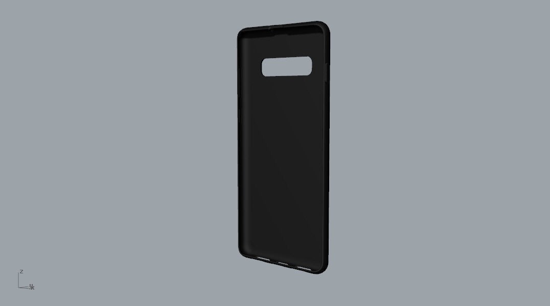 Samsung Galaxy S10 Plus Rubber black case 3D model_31