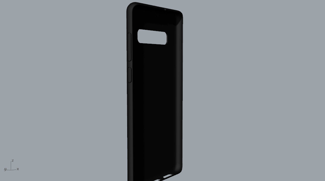 Samsung Galaxy S10 Plus Rubber black case 3D model_34