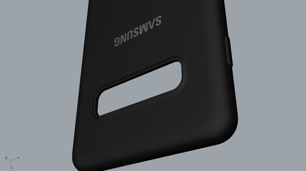 Samsung Galaxy S10 Plus Rubber black case 3D model_12