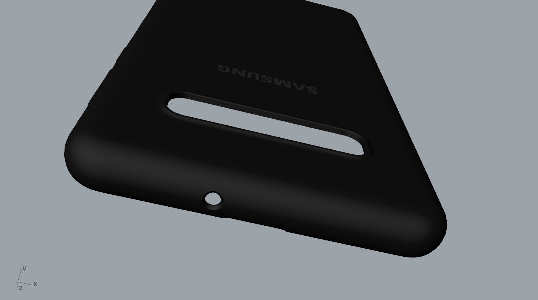 Samsung Galaxy S10 Plus Rubber black case 3D model_11