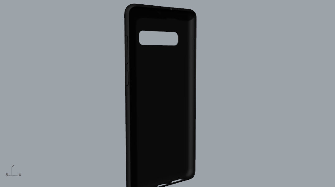 Samsung Galaxy S10 Plus Rubber black case 3D model_33