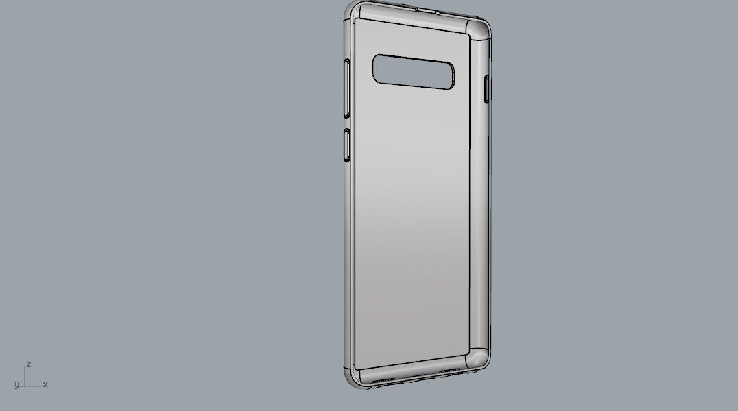 Samsung Galaxy S10 Plus Rubber black case 3D model_18