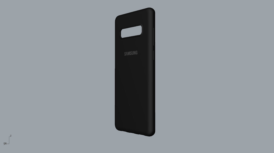 Samsung Galaxy S10 Plus Rubber black case 3D model_16