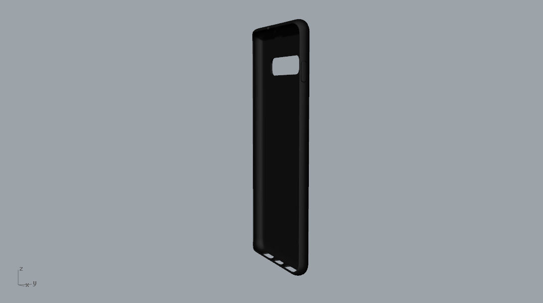 Samsung Galaxy S10 Plus Rubber black case 3D model_30