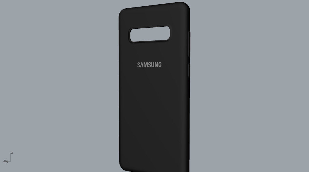 Samsung Galaxy S10 Plus Rubber black case 3D model_35