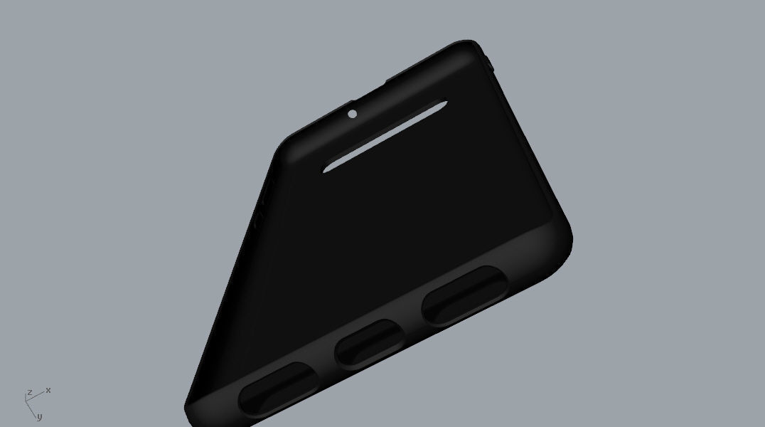 Samsung Galaxy S10 Plus Rubber black case 3D model_7