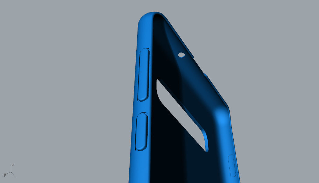 Samsung Galaxy S10 Plus rubber blue case  Low-poly 3D model_16