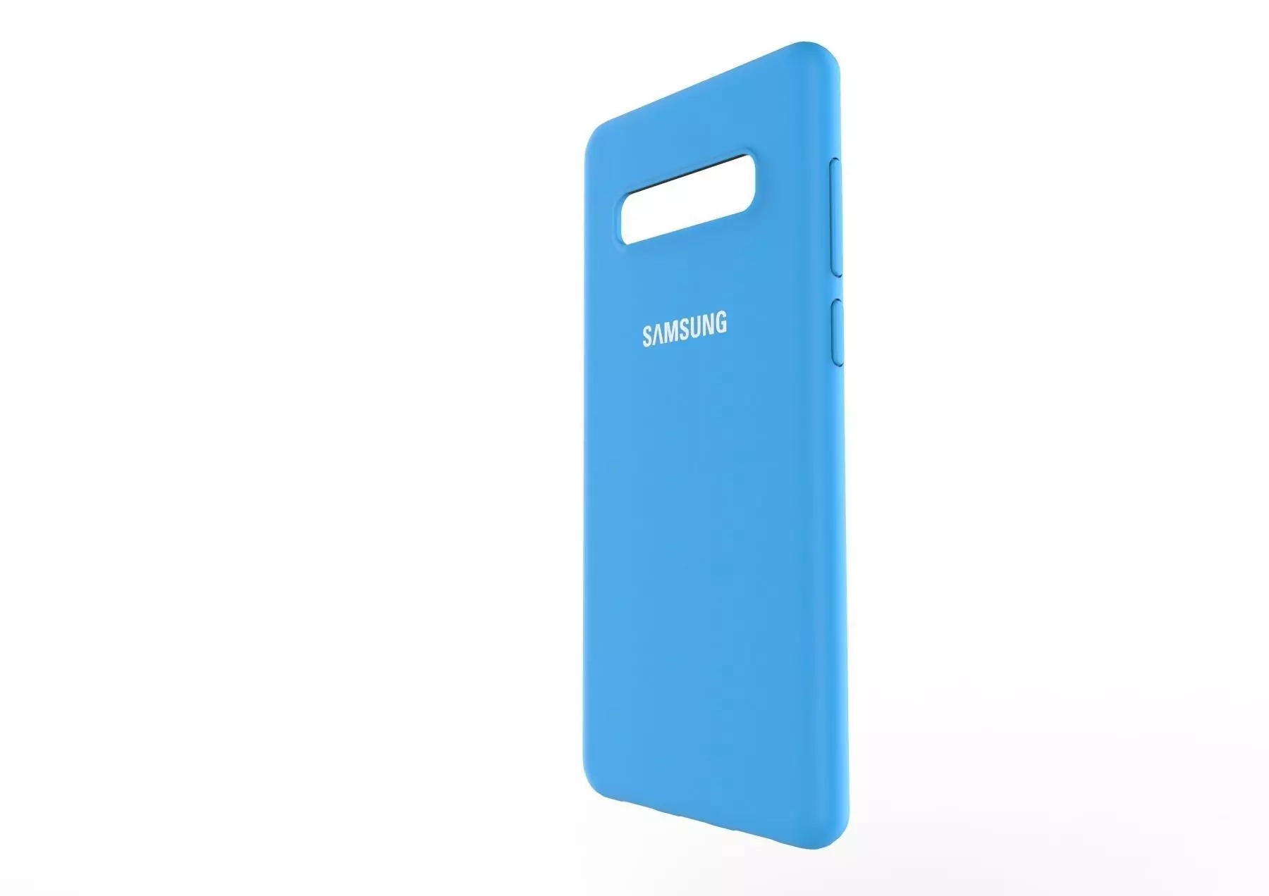 Samsung Galaxy S10 Plus rubber blue case  Low-poly 3D model_0