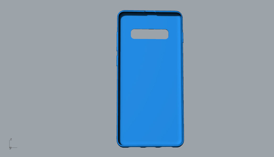 Samsung Galaxy S10 Plus rubber blue case  Low-poly 3D model_11
