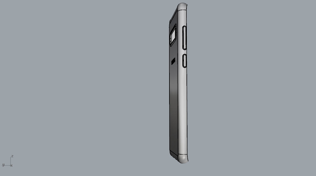 Samsung Galaxy S10 Plus rubber blue case  Low-poly 3D model_23