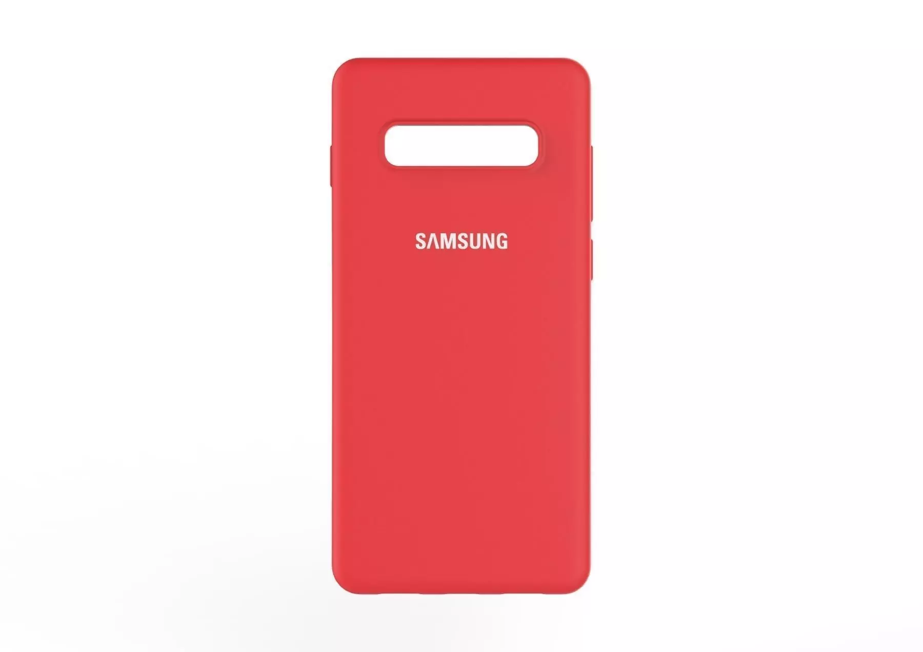 Samsung Galaxy S10 Plus rubber red case Low-poly 3D model