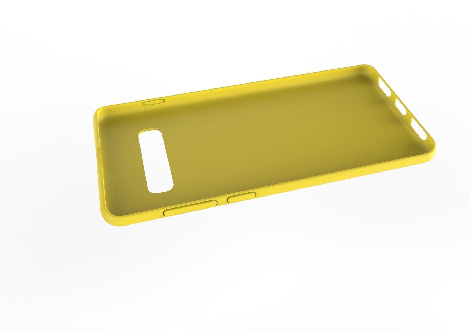 Samsung Galaxy S10 Plus rubber yellow case 3D print model_1