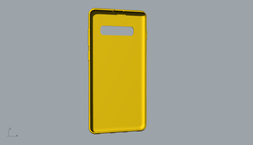 Samsung Galaxy S10 Plus rubber yellow case 3D print model_16
