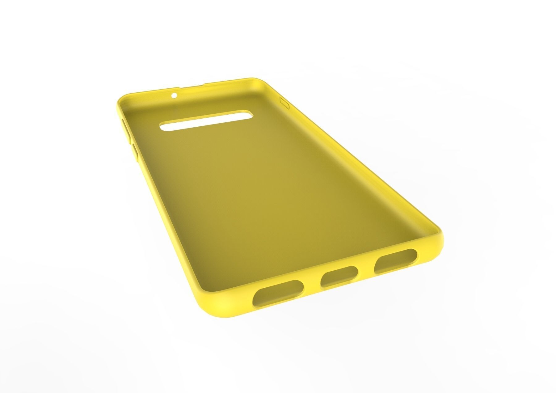 Samsung Galaxy S10 Plus rubber yellow case 3D print model_2