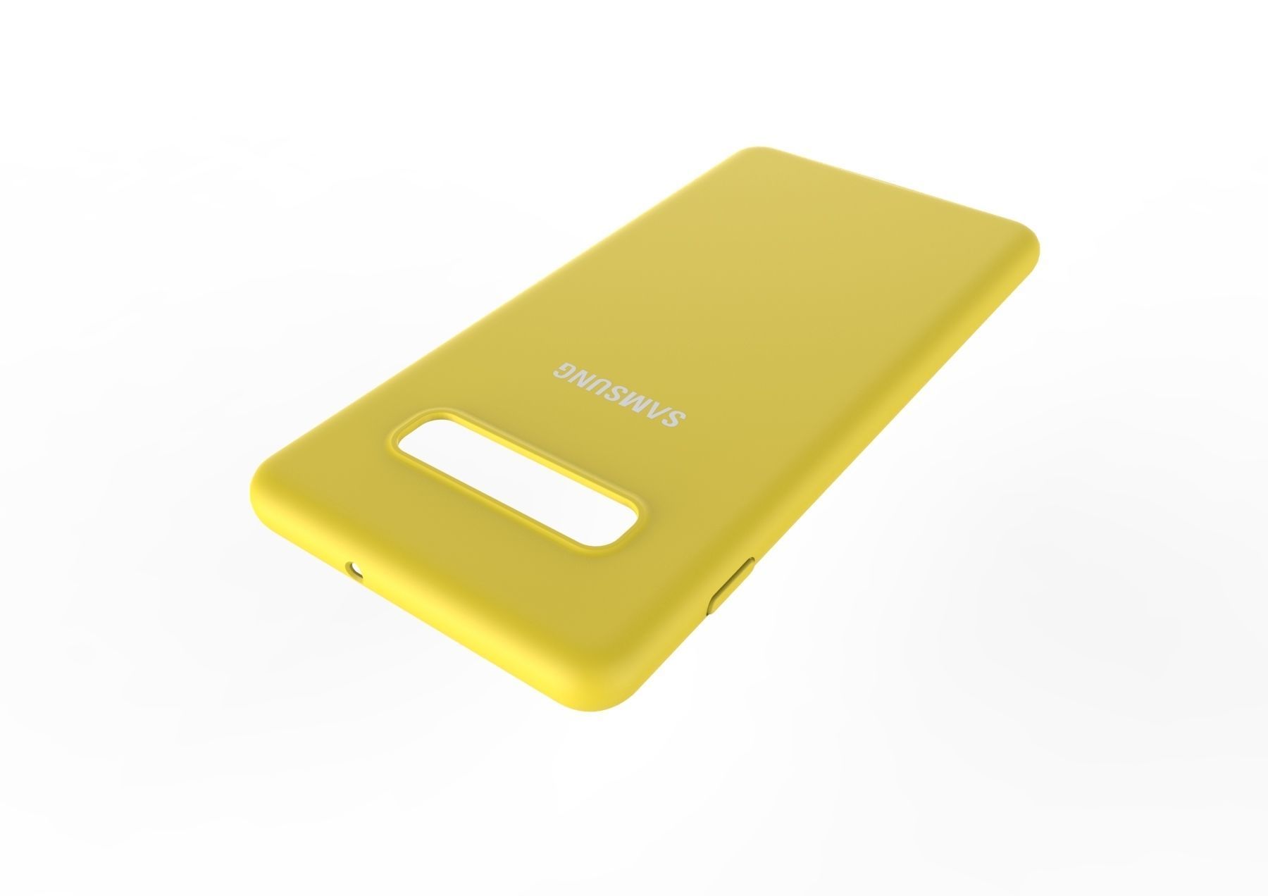 Samsung Galaxy S10 Plus rubber yellow case 3D print model_3