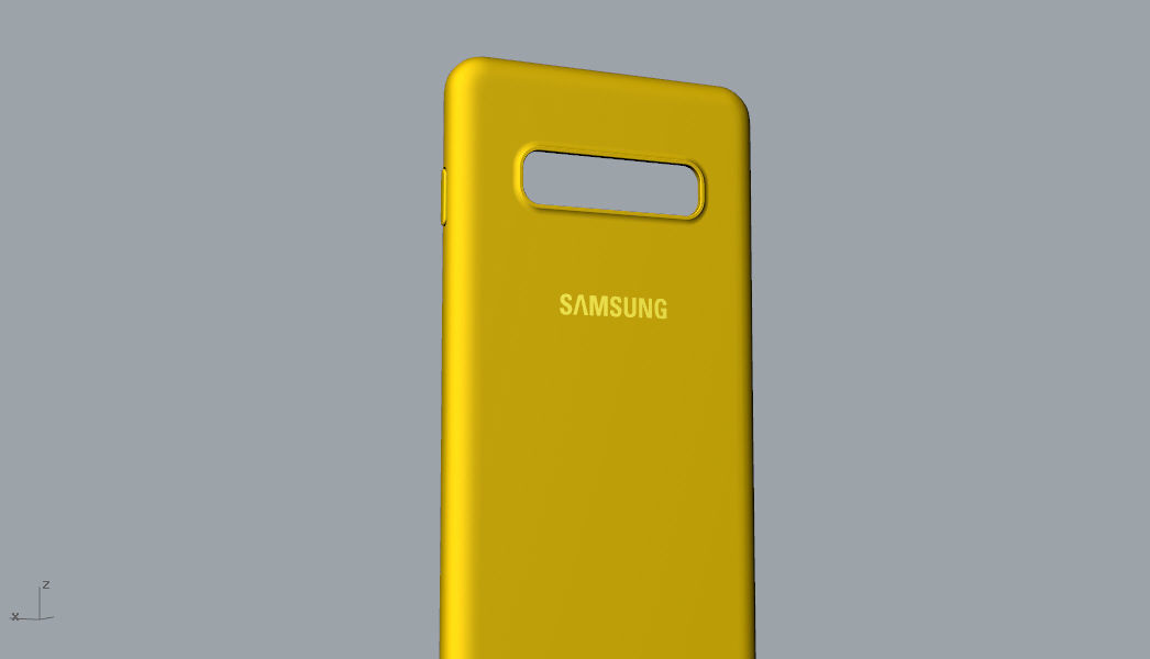 Samsung Galaxy S10 Plus rubber yellow case 3D print model_5