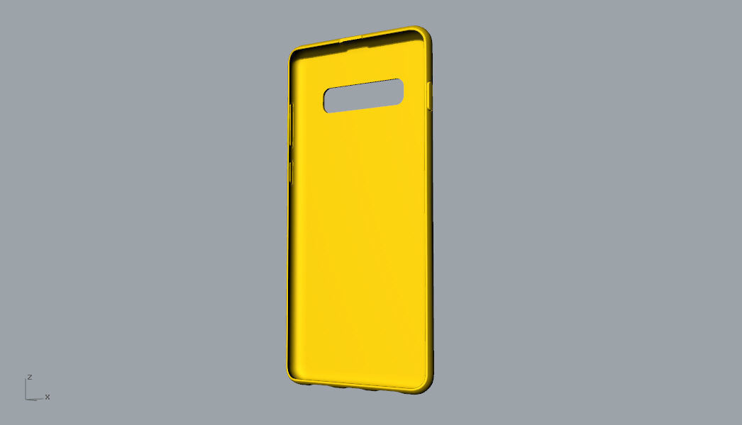 Samsung Galaxy S10 Plus rubber yellow case 3D print model_15