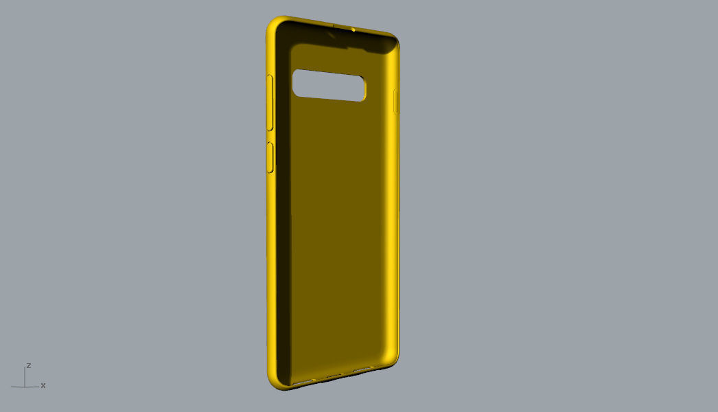 Samsung Galaxy S10 Plus rubber yellow case 3D print model_17