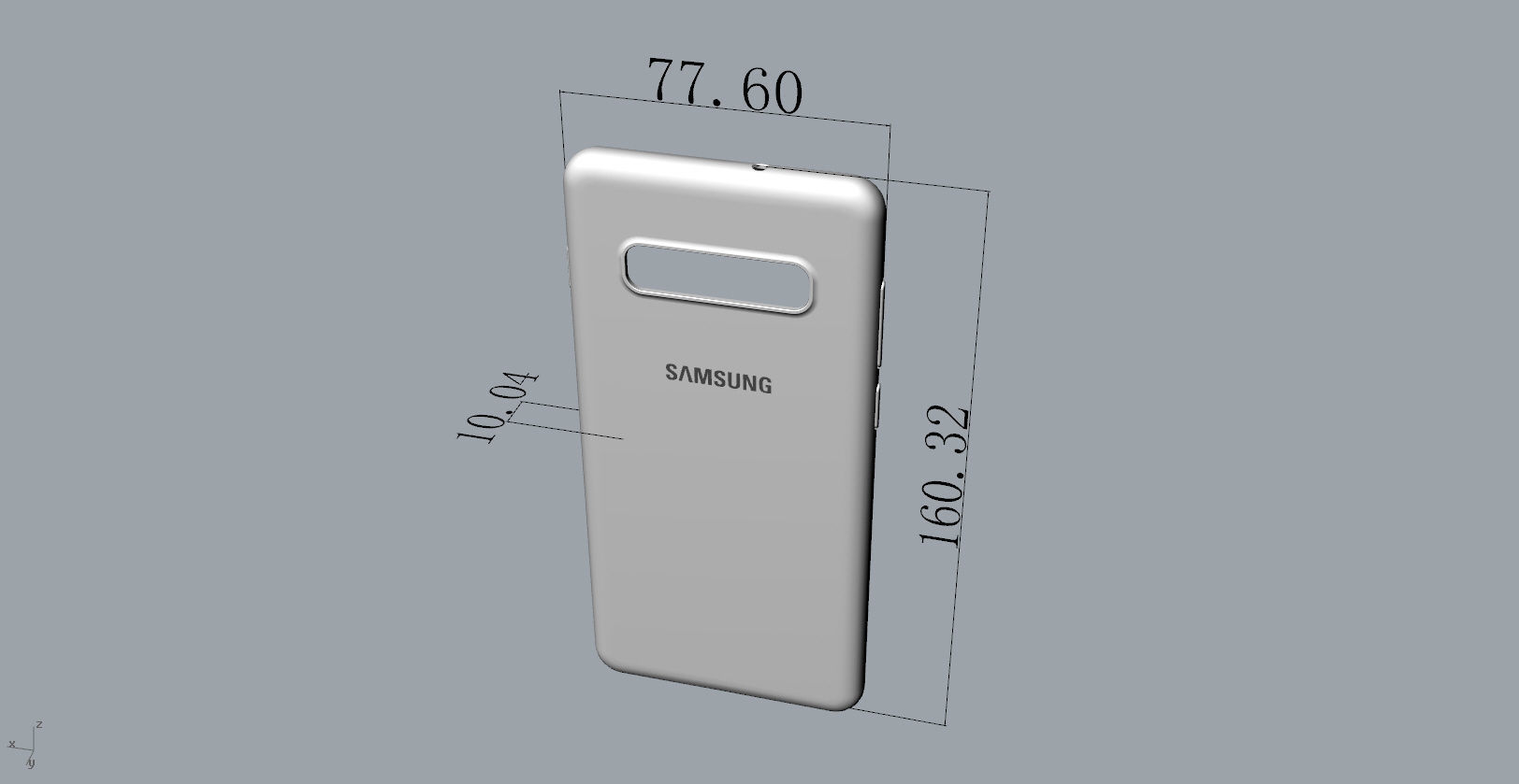 Samsung Galaxy S10 Plus rubber yellow case 3D print model_35