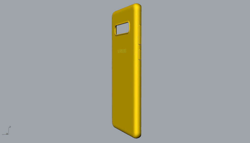 Samsung Galaxy S10 Plus rubber yellow case 3D print model_18