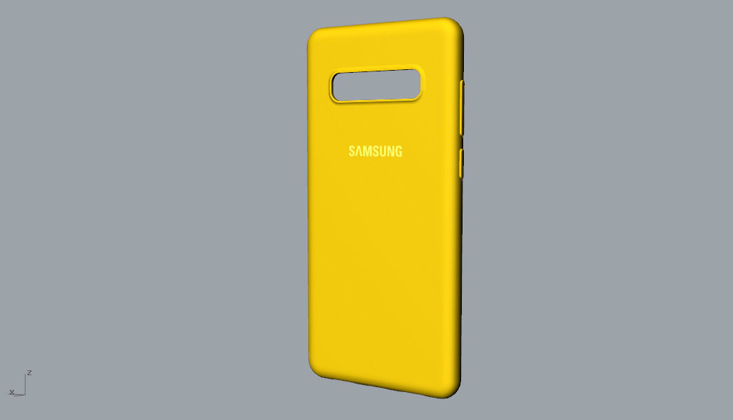 Samsung Galaxy S10 Plus rubber yellow case 3D print model_19
