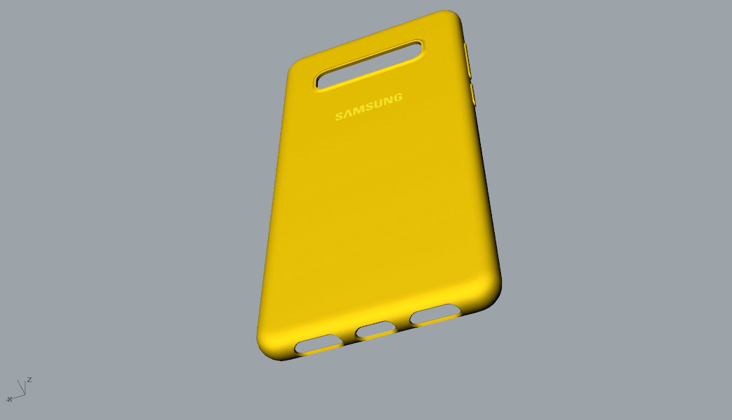 Samsung Galaxy S10 Plus rubber yellow case 3D print model_6