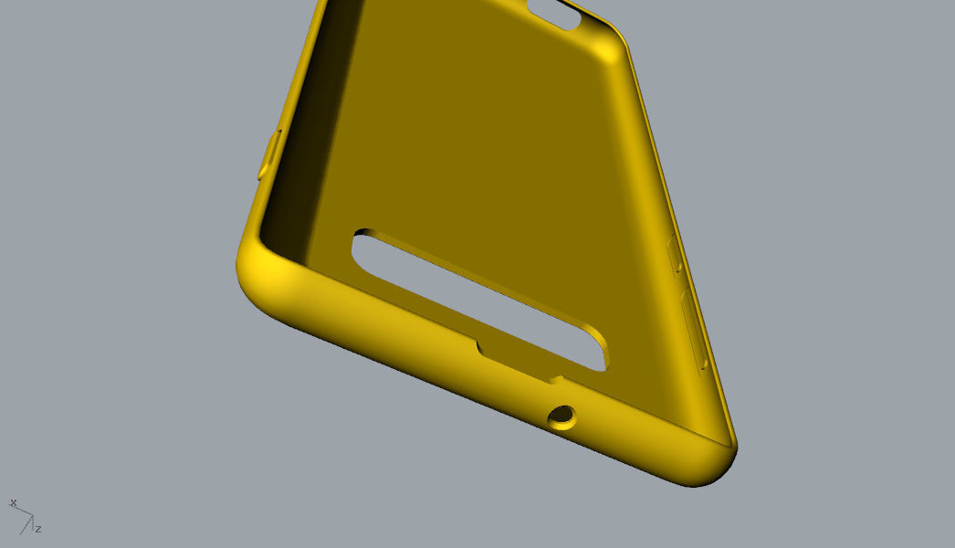 Samsung Galaxy S10 Plus rubber yellow case 3D print model_11