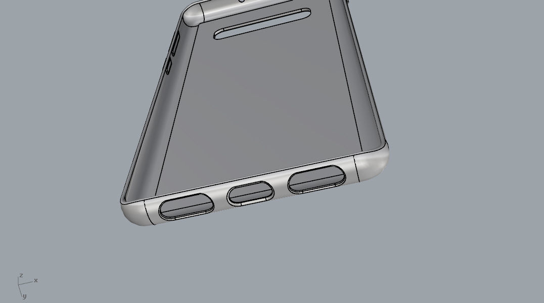 Samsung Galaxy S10 Plus rubber yellow case 3D print model_28