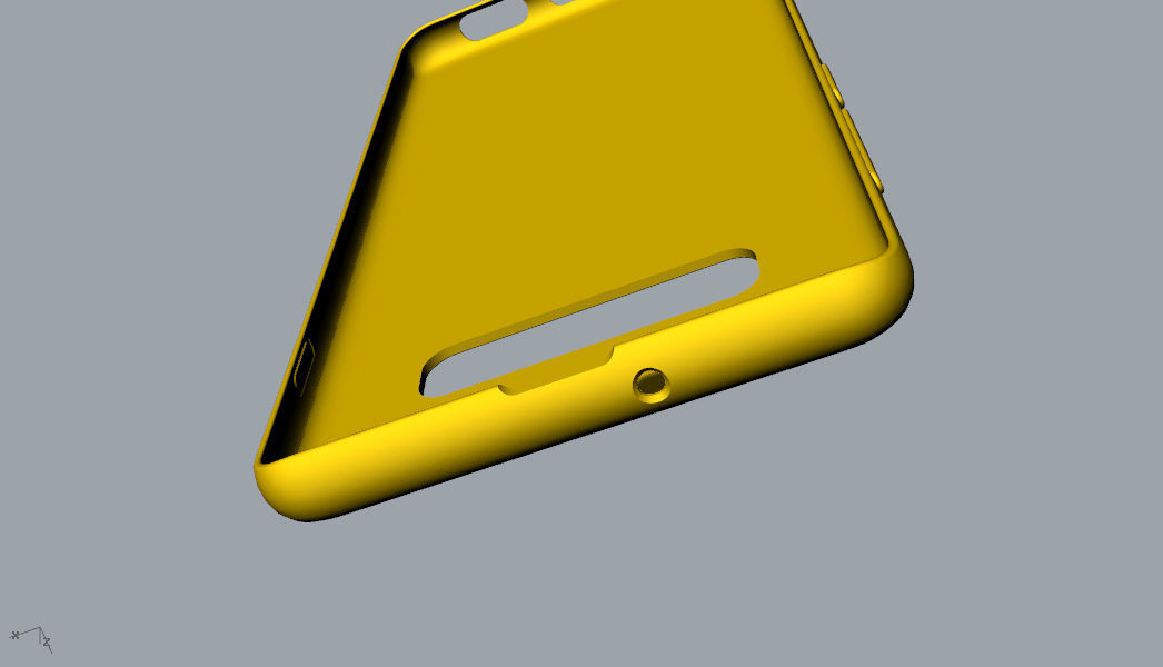 Samsung Galaxy S10 Plus rubber yellow case 3D print model_10