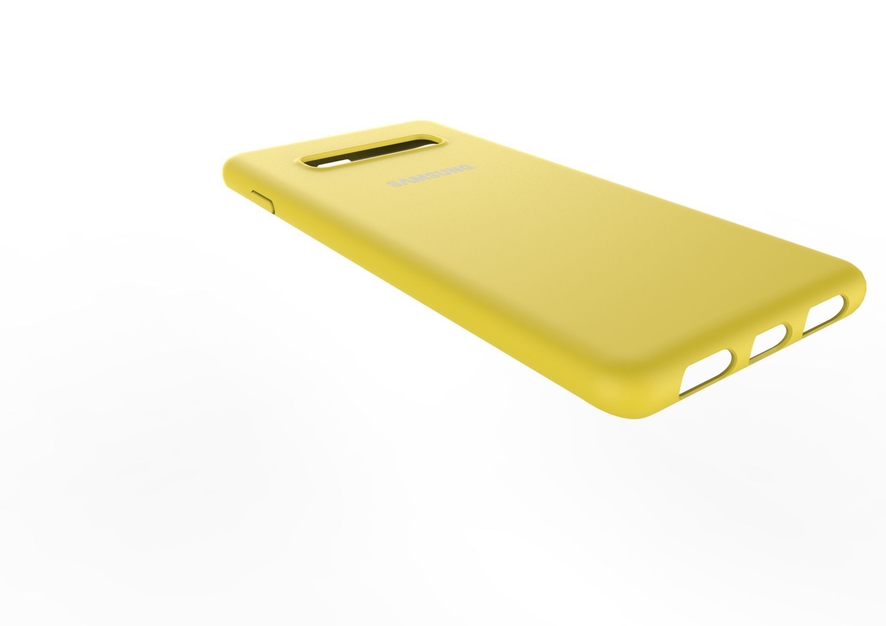Samsung Galaxy S10 Plus rubber yellow case 3D print model_4