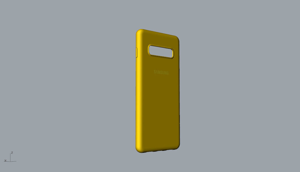 Samsung Galaxy S10 Plus rubber yellow case 3D print model_13