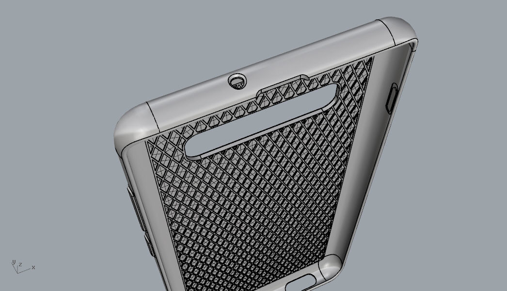 Samsung Galaxy S10 Plus rubber black texture  case 3D print model_31