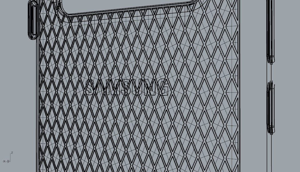 Samsung Galaxy S10 Plus rubber black texture  case 3D print model_34