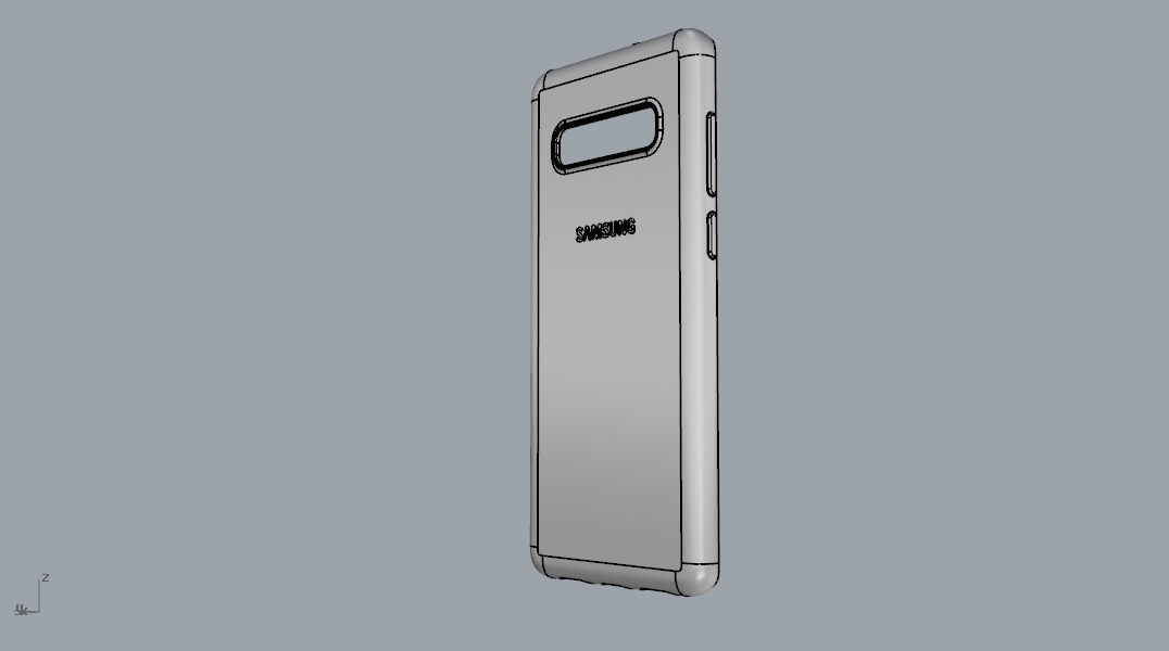 Samsung Galaxy S10 Plus rubber black texture  case 3D print model_22